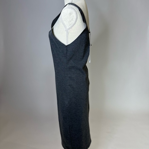 Stylish Gray Bodycon Midi Dress - Picture 3 of 5